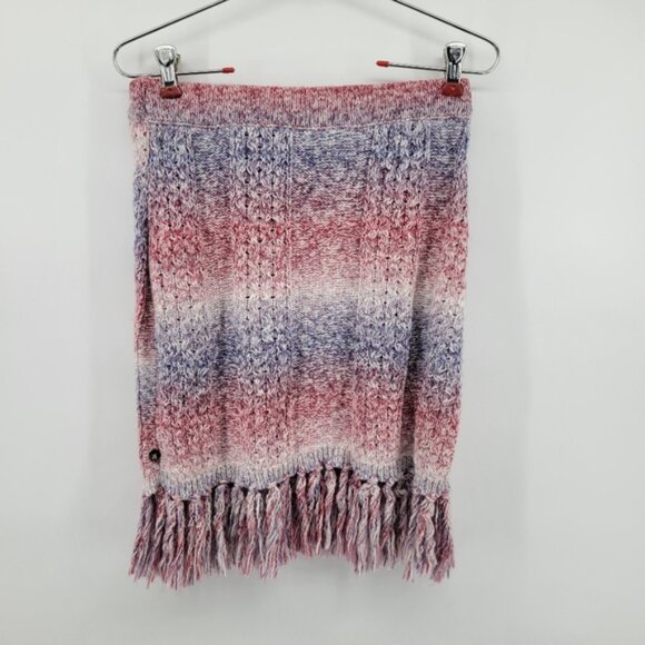 Scotch  Soda Space-Dyed Knitted Skirt  Multicolor Knit Fringe Skirt Size Small - Picture 5 of 11